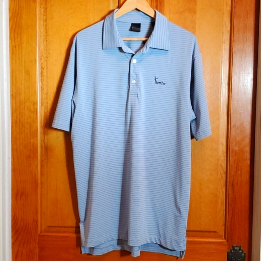 👕 DUNNING GOLF XL BLUE STRIPPED POLO